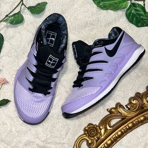 Lavender Purple and Black Nike Zooms